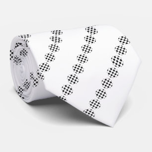 Schwarz-Polka-Punktschirm-Muster auf weißem Grund Krawatte