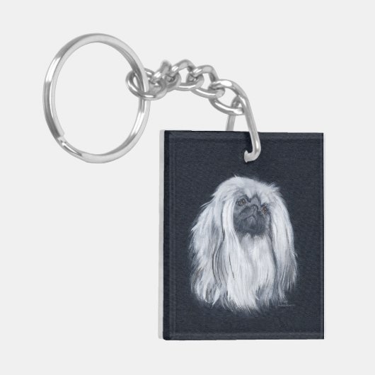 Schwarz-Portrait Schlüsselanhänger (Vorderseite links)