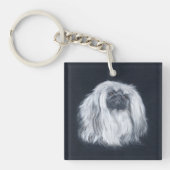 Schwarz-Portrait Schlüsselanhänger (Vorderseite)