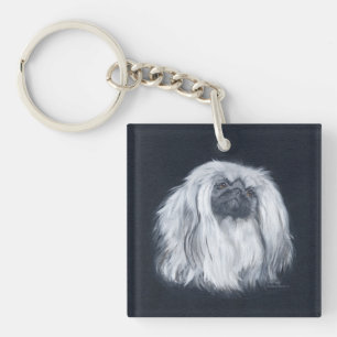 Schwarz-Portrait Schlüsselanhänger