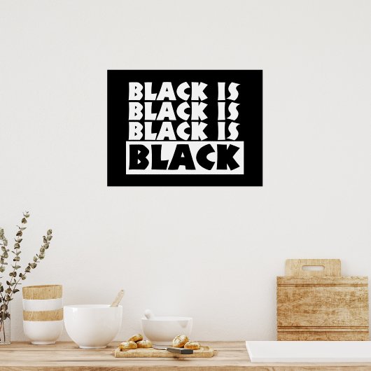 Schwarz Poster (Küche)