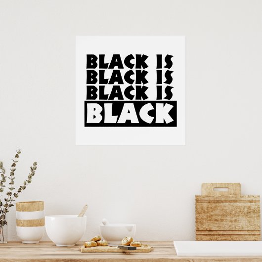 Schwarz Poster (Küche)