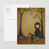 Schwarz Postkarte (Vorne/Hinten)