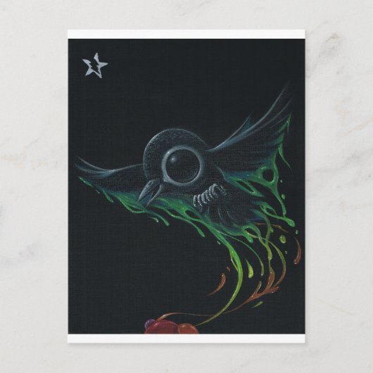 Schwarz Postkarte (Vorderseite)