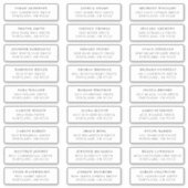 Schwarz | Private Guest Address Labels (Vorderseite)
