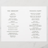 Schwarz | Programm zur Hochzeit tropischer Flora (Rückseite)