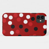 Schwarz-Punkte-Muster Case-Mate iPhone Hülle (Rückseite (Horizontal))