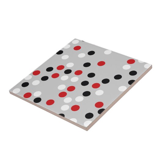 Schwarz-Punkte-Muster Fliese (Seite)