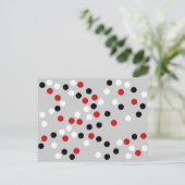 Schwarz-Punkte-Muster Postkarte (Stehend Vorderseite)