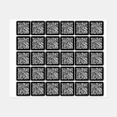 Schwarz | QR Code Fabric Closing Labels Etiketten (Blatt)