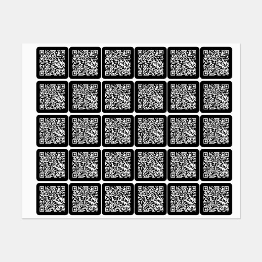 Schwarz | QR Code Fabric Closing Labels Etiketten (Blatt)