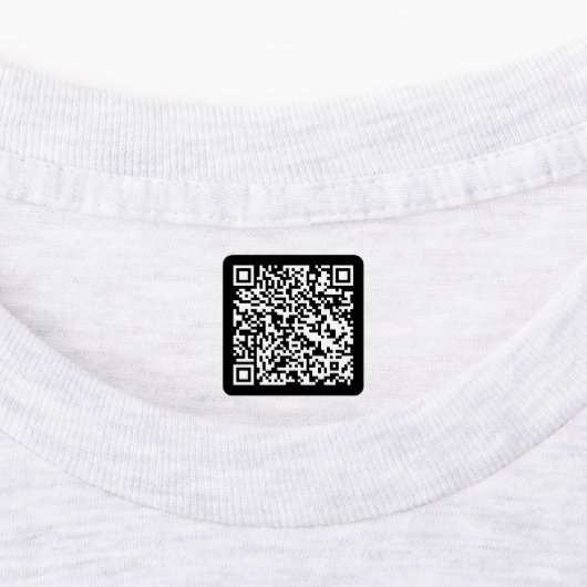 Schwarz | QR Code Fabric Closing Labels Etiketten (Befestigt)