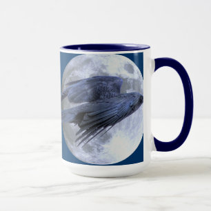 Schwarz-Raven-Gothic, keltisch, wiccan Tasse