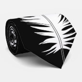 Schwarz, Ravens und Feather Krawatte (Gerollt)