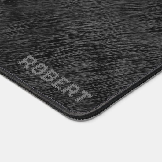 Schwarz-realistisches Pelzgewebe Schreibtischunterlage (Ecke)