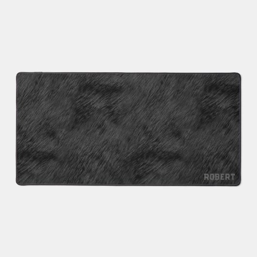 Schwarz-realistisches Pelzgewebe Schreibtischunterlage (Vorderseite)