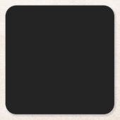 Schwarz Rechteckiger Pappuntersetzer (Vorderseite)