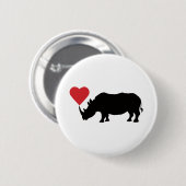 Schwarz-Rhino-mit-Herz Button (Vorne & Hinten)