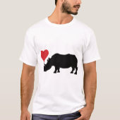 Schwarz-Rhino-mit-Herz T-Shirt (Vorderseite)
