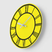 Schwarz römische Zahlen Grenzmuster Rundschau Große Wanduhr (Winkel)