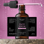 Schwarz/Rosa 2 OZ Tropfer Flasche Wasserdicht Etik Lebensmitteletikett