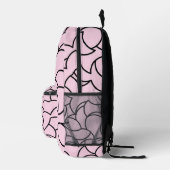 Schwarz/Rosa Abstrakt Bedruckter Rucksack (Rechts)