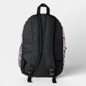 Schwarz/Rosa Abstrakt Bedruckter Rucksack (Rückseite)
