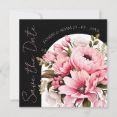 Schwarz-Rosa-Arch Dunkle ästhetische Hochzeit Save The Date (Vorderseite)