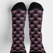 Schwarz-rosa Art-Deco-Muster Socken (Oben)