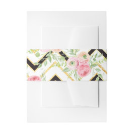 Schwarz-Rosa-Bauchband Einladungsbanderole