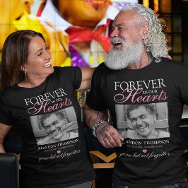 Schwarz-Rosa-Beerdigung Foto Gedenkstätte T - Shir T-Shirt