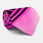 Schwarz-Rosa-Blast-Krawatte Krawatte (Gerollt)