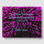 Schwarz rosa blaue Altersvorsorge-Party-Speicher/G Gästebuch (Vorderseite)
