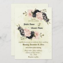 Schwarz Rosa Blume botanische Hochzeit