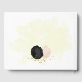 Schwarz-Rosa-Blume, botanische Hochzeit Gästebuch (Rückseite)