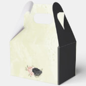 Schwarz-Rosa-Blume Geschenkschachtel (Rückseite)