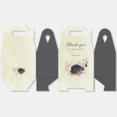 Schwarz-Rosa-Blume Geschenkschachtel (Ungeklappt)