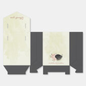 Schwarz-Rosa-Blume Geschenkschachtel (Ungefaltet)