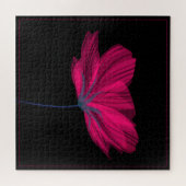 Schwarz-Rosa Blume Klassik Blumenmuseum Puzzle (Horizontal)