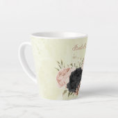 Schwarz-Rosa-Blume Milchtasse (Linke Ecke)