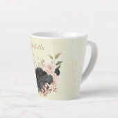 Schwarz-Rosa-Blume Milchtasse (Rechte Ecke)