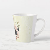 Schwarz-Rosa-Blume Milchtasse (Rechts)