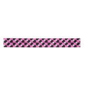 Schwarz-Rosa-Blume Satinband (Vorderseite)