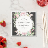 Schwarz-Rosa-Blumenzehen Serviette (Beispiel)