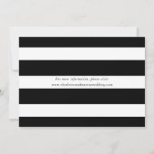 Schwarz-Rosa-Blütenfarben-Blumenzehen Save The Date (Rückseite)