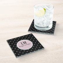 Schwarz & Rosa Bogen Monogramm