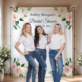 Schwarz Rosa Brautparty Foto Hintergrund Wandteppich