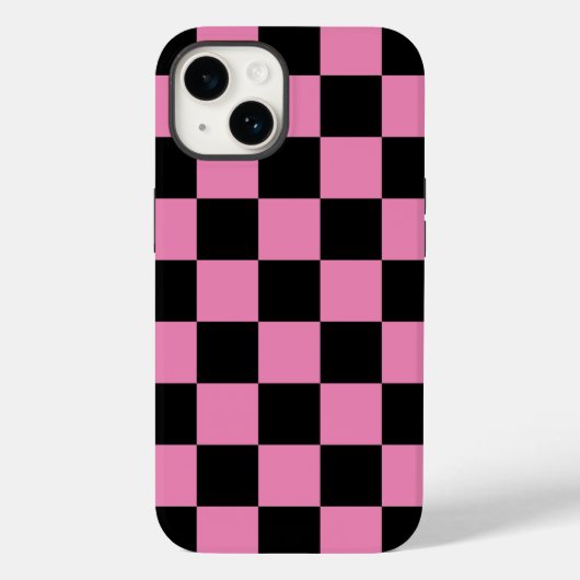 Schwarz/Rosa Checkered iPhone/iPad Gehäuse Case-Mate iPhone Hülle (Rückseite)