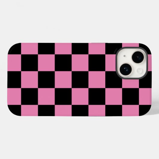Schwarz/Rosa Checkered iPhone/iPad Gehäuse Case-Mate iPhone Hülle (Rückseite (Horizontal))