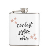 Schwarz/Rosa Coole Schwesternflasche Flachmann (Vorderseite)